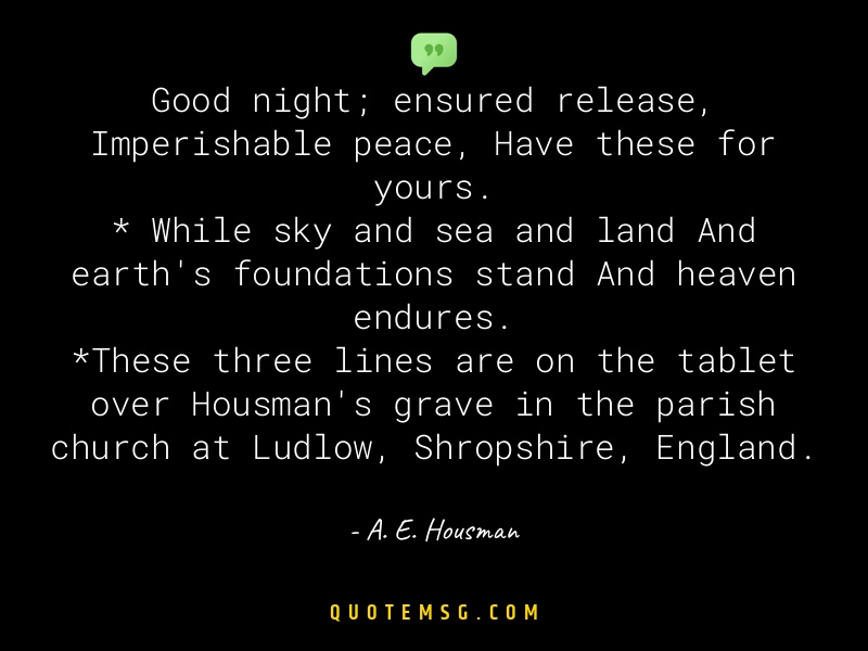 Image of A. E. Housman