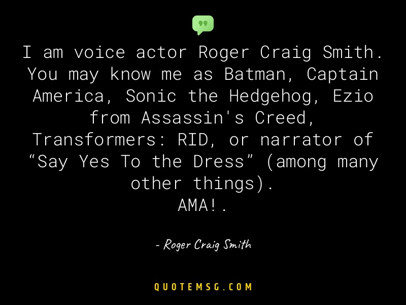 Image of Roger Craig Smith